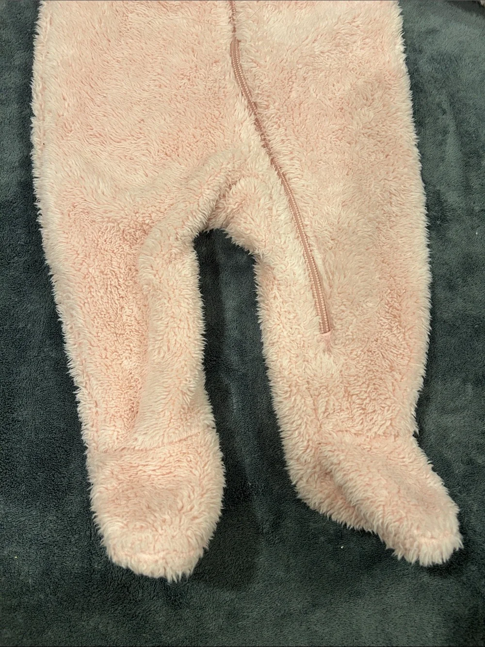Old Navy Baby Plush Hooded One-Piece in Light Pink